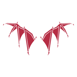 alas de diablo rojo Diseño PNG