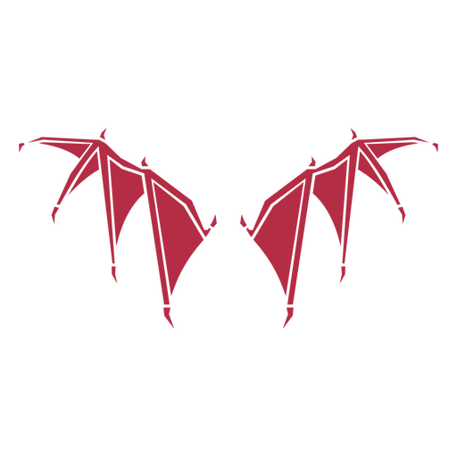alas de diablo rojo Diseño PNG