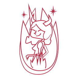 Desenho de garota do diabo Desenho PNG