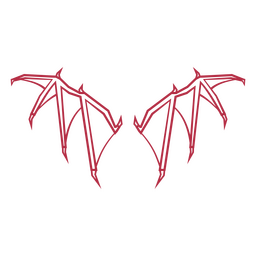 Icono de alas puntiagudas del diablo Diseño PNG