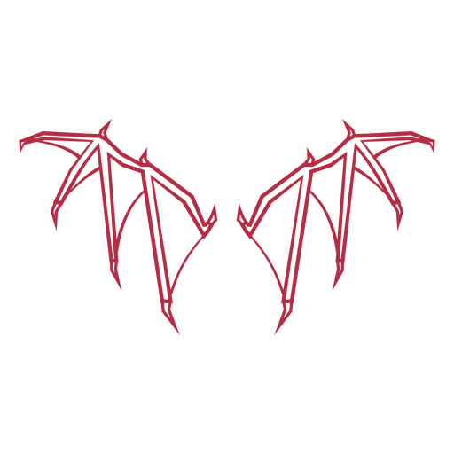 Symbol für spitze Flügel des Teufels PNG-Design