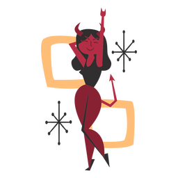 Devil girl halloween character PNG Design Transparent PNG