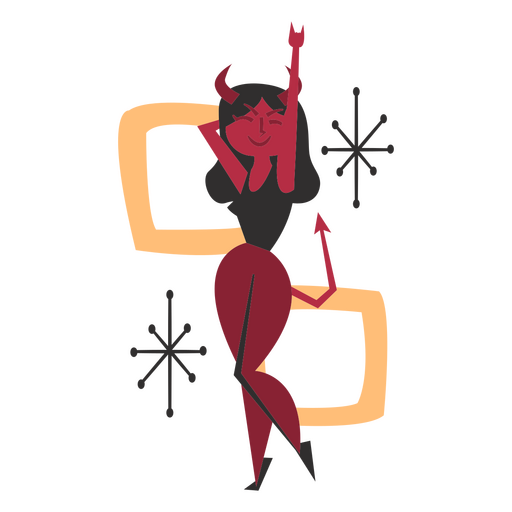 Devil girl halloween character PNG Design
