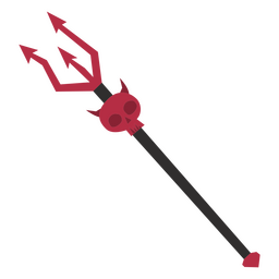 Tridente del diablo con calavera Diseño PNG