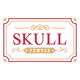Insignia de cita de Halloween en polvo de calavera Diseño PNG
