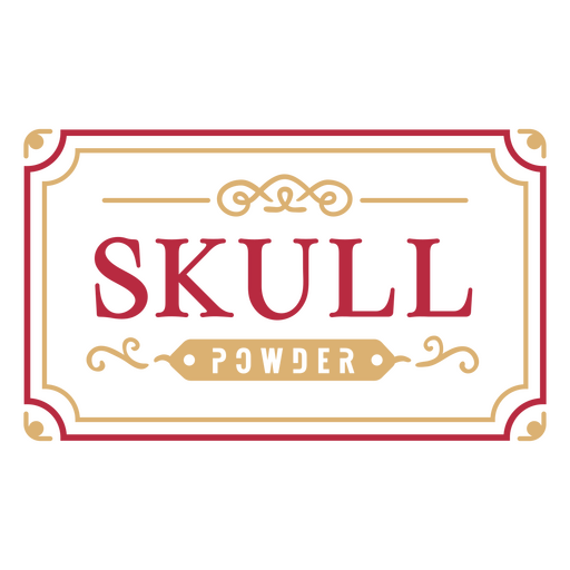 Skull powder Halloween quote badge PNG Design
