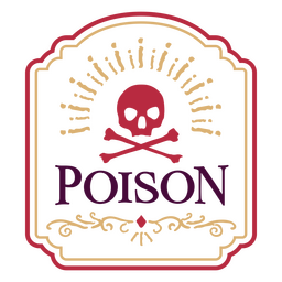Distintivo de citação de Halloween de veneno Desenho PNG