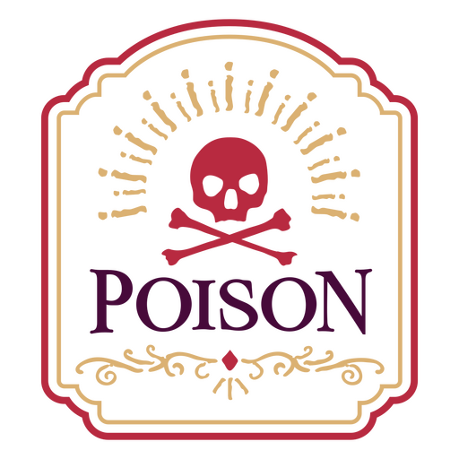 Poison Halloween quote badge PNG Design