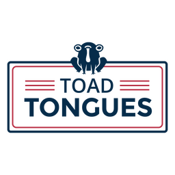 Toad tongues Halloween quote badge