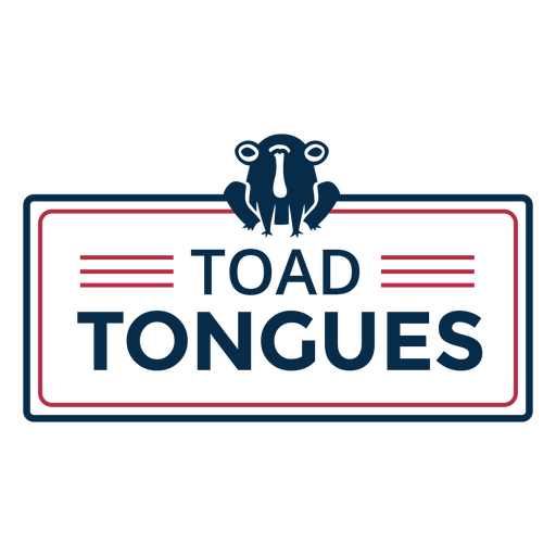 Toad tongues Halloween quote badge