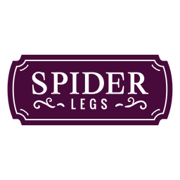 Spider legs witchcraft ingredient label PNG Design