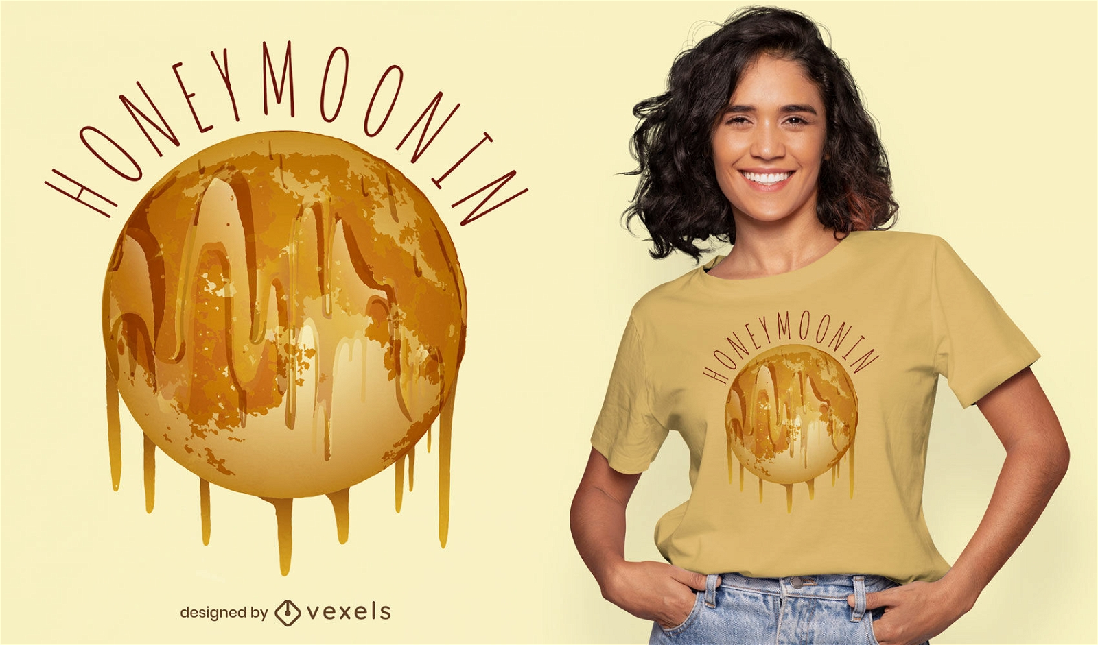 Mond des Honigs T-Shirt-Design
