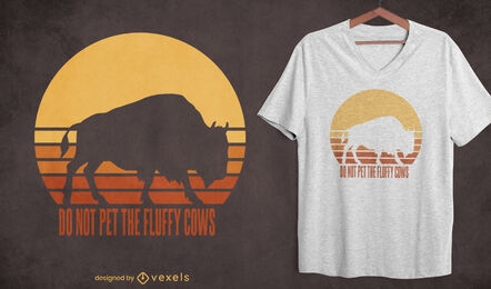 Do not pet fluffy cows t-shirt design