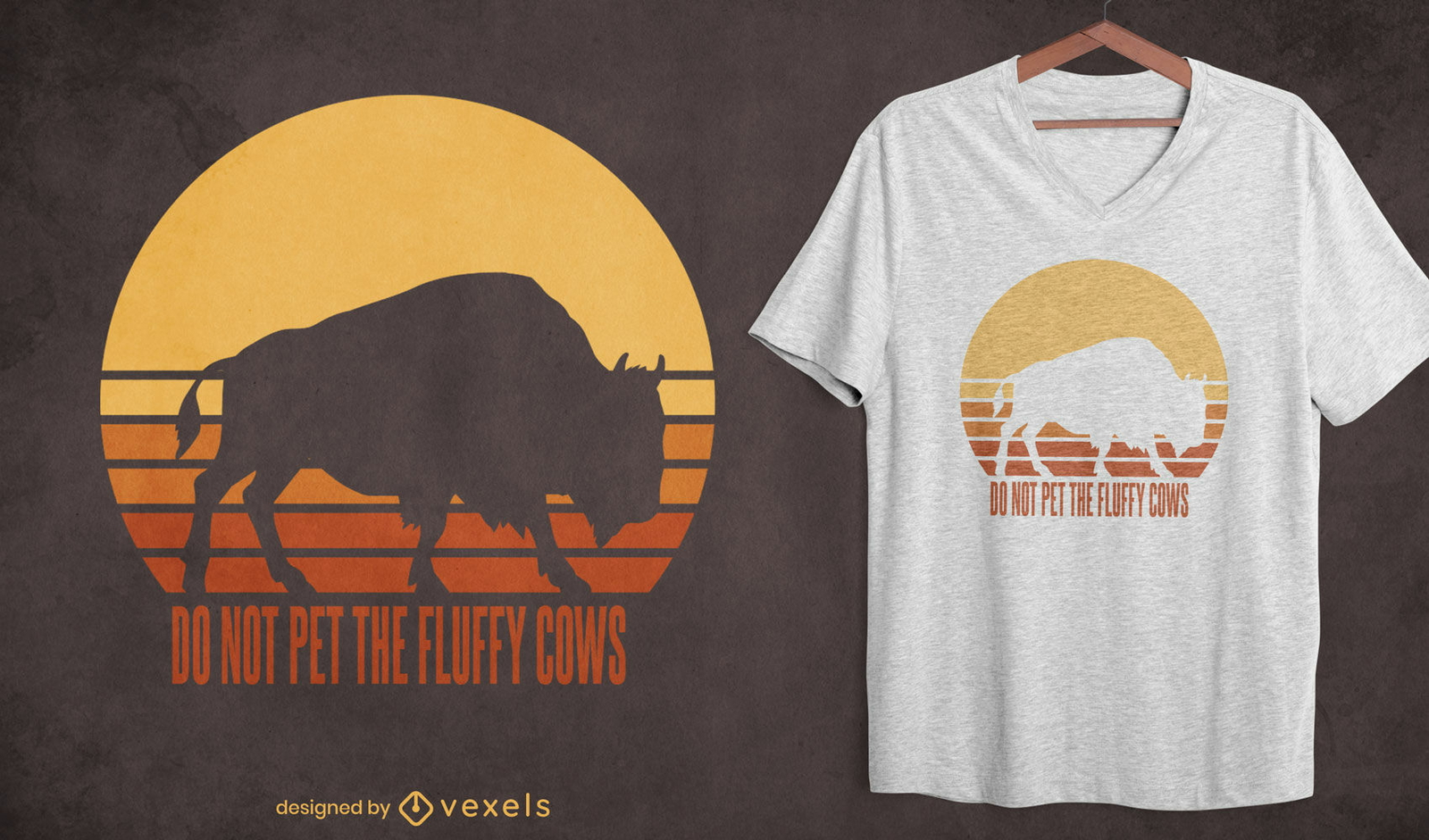 Não acaricie o design de camisetas de vacas fofas