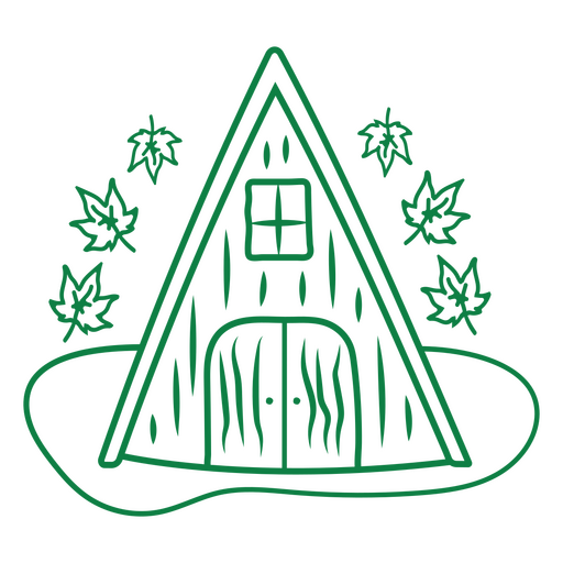 Cabaña simple de otoño en el desierto Diseño PNG