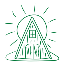 Simple wilderness sun cabin PNG Design