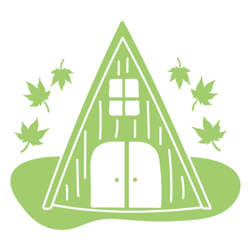 Desierto otoño simple cabaña de invierno Diseño PNG