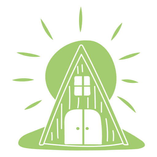 Wildnissonne einfache Winterhütte PNG-Design