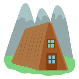 Cabaña de naturaleza salvaje Diseño PNG