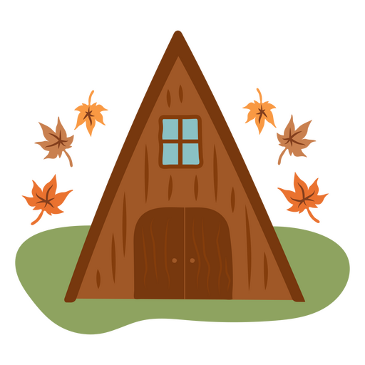 Cabaña de otoño en el desierto Diseño PNG