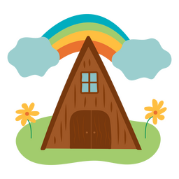 Cabana do arco-íris do deserto Desenho PNG