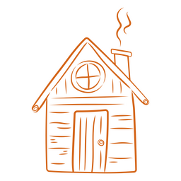 Cabana simples no deserto Desenho PNG