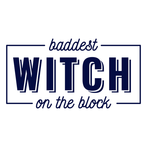 Böseste Hexe auf dem Blockhalloween-Zitat PNG-Design