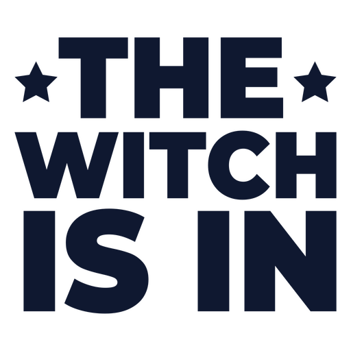 Die Hexe ist im Halloween-Zitat PNG-Design
