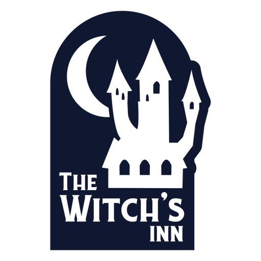 The witch's inn halloween quote badge PNG Design