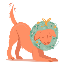 Personagem de cachorro de Natal fofo Desenho PNG