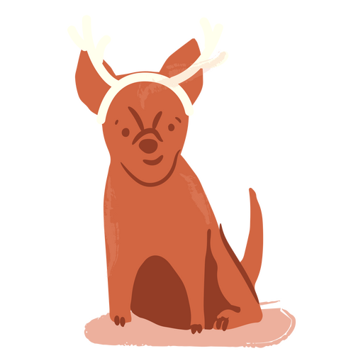 Lindo personaje de perro de temporada de vacaciones de Navidad