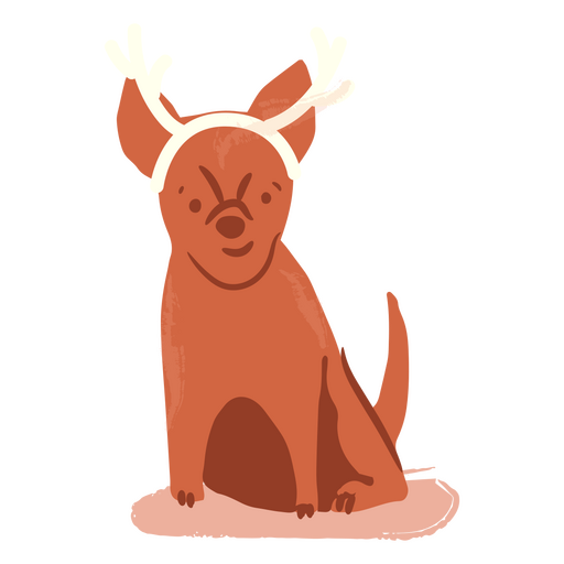 Personagem de cachorro bonito da temporada de férias de Natal Desenho PNG