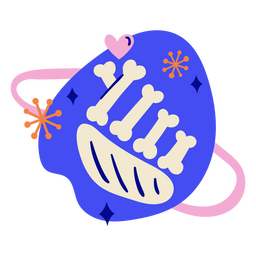 Signo de corazón de mano esqueleto de dibujos animados Diseño PNG