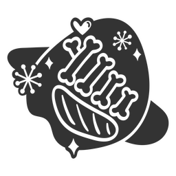 Sinal de amor de mão esqueleto brilhante Desenho PNG