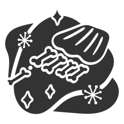 Skeleton hand pointing with finger PNG Design