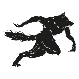 Detaillierter Werwolflauf PNG-Design
