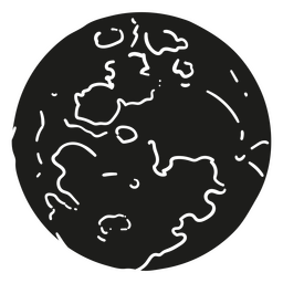 Detailliertes Symbol für den schwarzen Mond PNG-Design