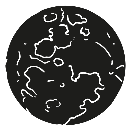 Detailliertes Symbol f?r den schwarzen Mond PNG-Design