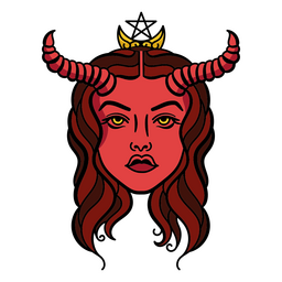 Carácter de diablo de chica joven Diseño PNG