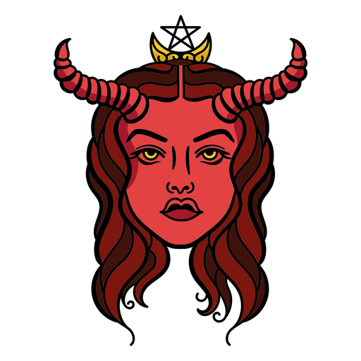 Young girl devil character PNG Design