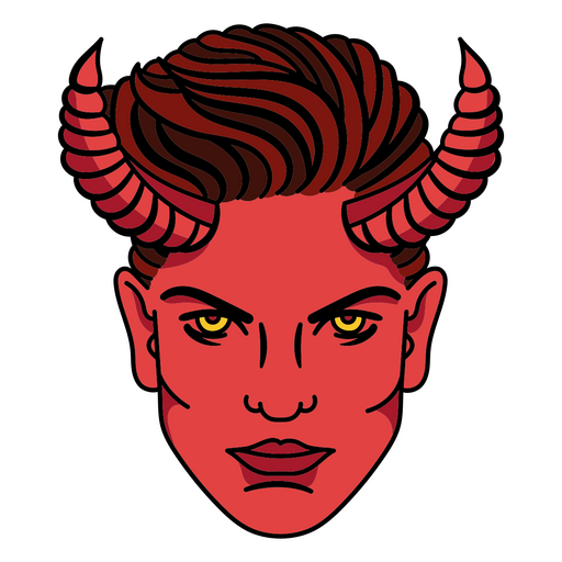 Young handsome devil character  PNG Design