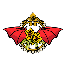 Teufelsblumenarrangement in einem Rahmen PNG-Design