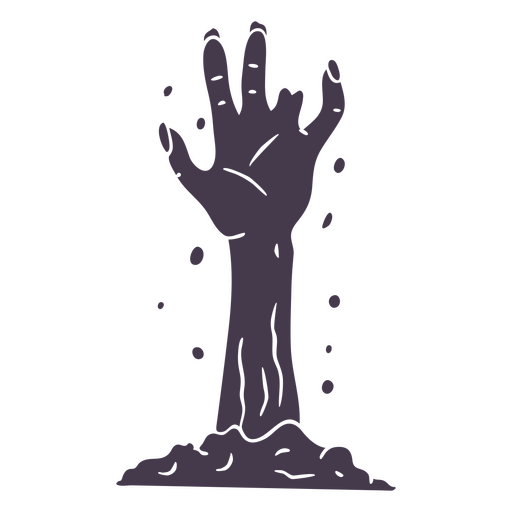 Mão de zumbi saindo do chão Desenho PNG