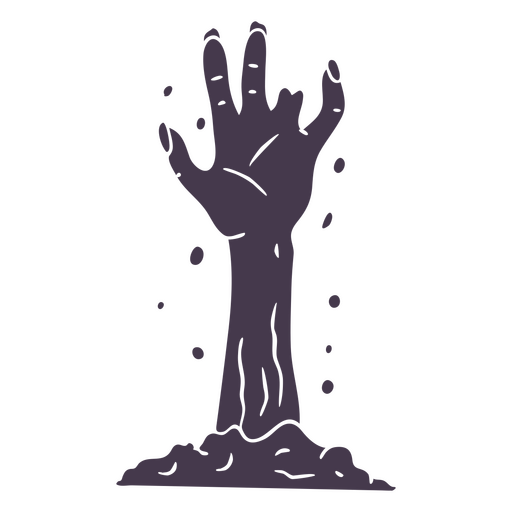 Zombie hand coming out of ground PNG Design