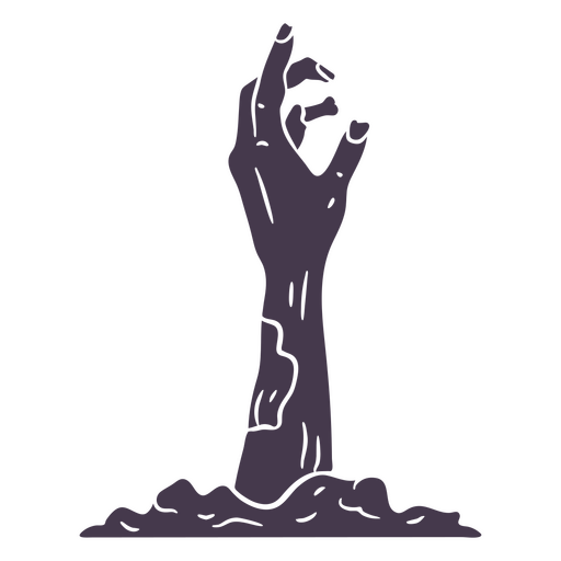 Braço de zumbi saindo do chão Desenho PNG