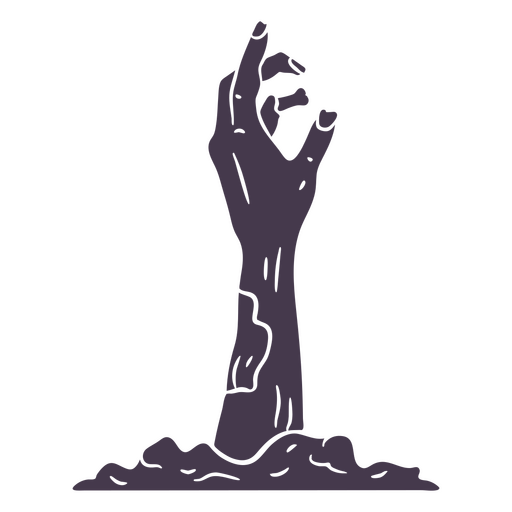 Zombie arm coming out of ground PNG Design