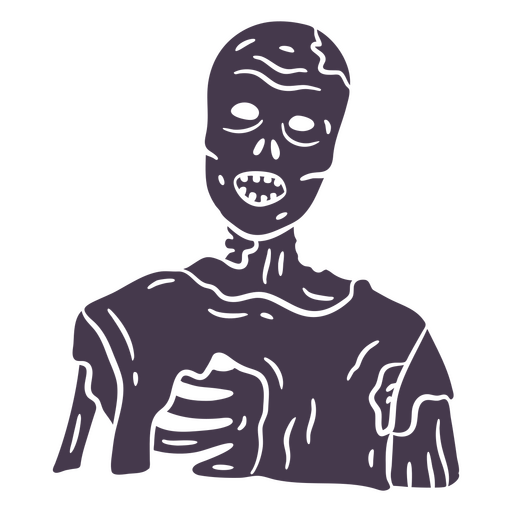 Gruseliger Skelett-Zombie PNG-Design