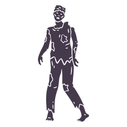 Scary Zombie Character Walking PNG & SVG Design For T-Shirts