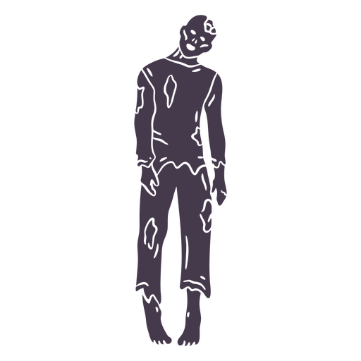 Personaje zombi detallado aterrador Diseño PNG