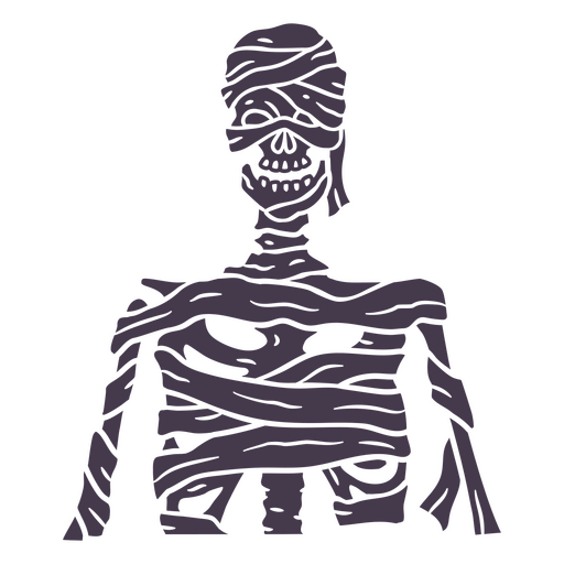 Skeleton mummy character PNG Design
